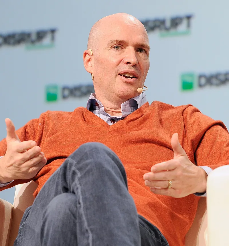 Ben Horowitz speaking on stage at TechCrunch Disrupt San Francisco 2018.