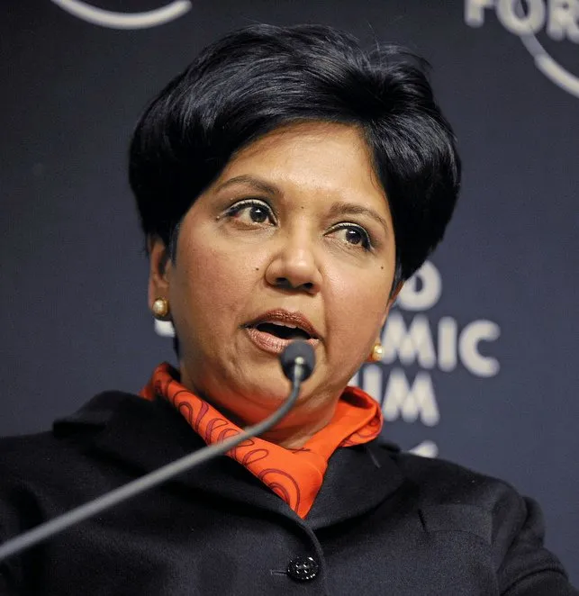 Indra Nooyi, then CEO of PepsiCo, speaking at the World Economic Forum in Davos in 2010.